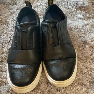 Dr. Marten Lylah Black Leather Slip On Sneaker